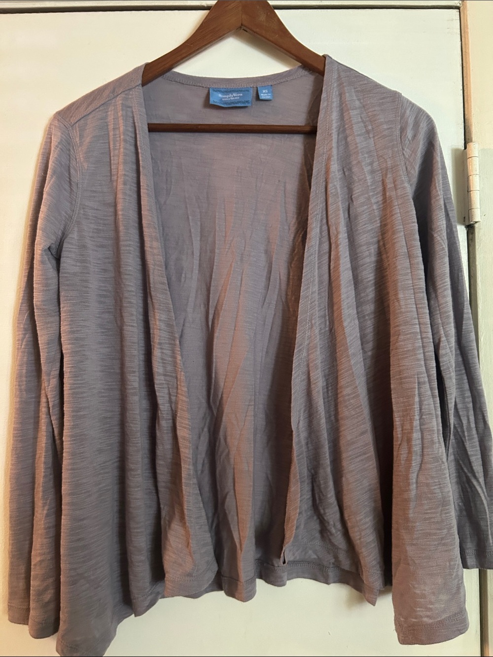 Vera Wang Lavender Open-Front Women's Cardigan